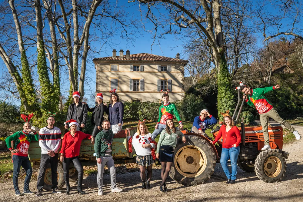 photo d'équipe Chateau Mentonne à Lorgues reportage photo entreprise dan le Var