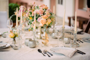 Décoration de table de réception banquet mariage à Draguignan